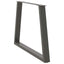 spisebordsben V-formet 3 stk. antracit 100x(72-73,3) cm stål