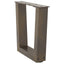 sofabordsben V-formet 2 stk. naturstål 30x(30-31,3) cm stål