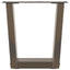 sofabordsben V-formet 2 stk. naturstål 30x(30-31,3) cm stål