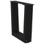 sofabordben V-formet 2 stk. sort 40x(30-31,3) cm stål