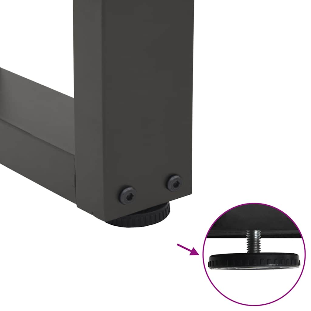 sofabordsben V-formet 2 stk. antracit 40x(30-31,3) cm stål