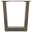 sofabordsben V-formet 2 stk. naturstål 40x(30-31,3) cm stål