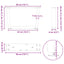 sofabordsben V-formet 2 stk. antracit 50x(30-31,3) cm stål
