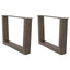 sofabordsben V-formet 2 stk. naturstål 50x(30-31,3) cm stål