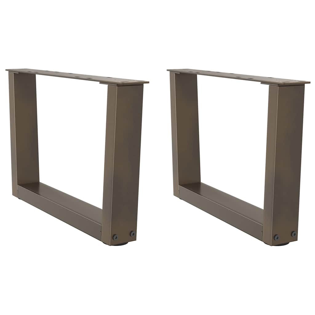 sofabordsben V-formet 2 stk. naturstål 50x(30-31,3) cm stål
