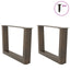 sofabordsben V-formet 2 stk. naturstål 50x(30-31,3) cm stål
