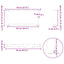 sofabordsben V-formet 2 stk. sort 70 x (30-31,3) cm stål