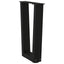sofabordsben V-formet 2 stk. sort 38 x (42-43,3) cm stål