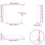 sofabordsben V-formet 2 stk. antracit 50x(42-43,3) cm stål
