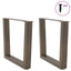 sofabordsben V-formet 2 stk. naturstål 50x(42-43,3) cm stål