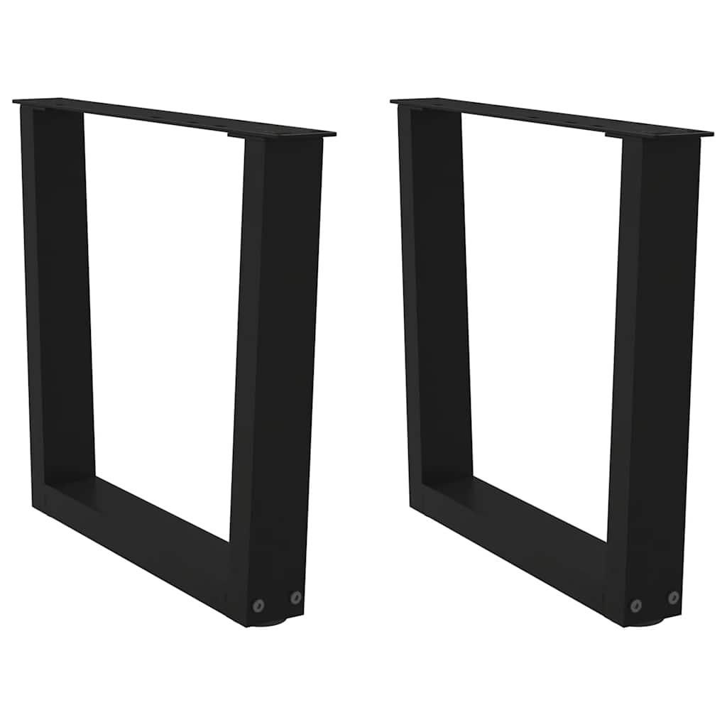 sofabordsben V-formet 2 stk. sort 60 x (42-43,3) cm stål