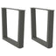 sofabordsben V-formet 2 stk. antracit 60x(42-43,3) cm stål