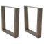 sofabordsben V-formet 2 stk. naturstål 60x(42-43,3) cm stål