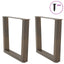 sofabordsben V-formet 2 stk. naturstål 60x(42-43,3) cm stål