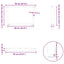 sofabordsben V-formet 2 stk. sort 70 x (42-43,3) cm stål