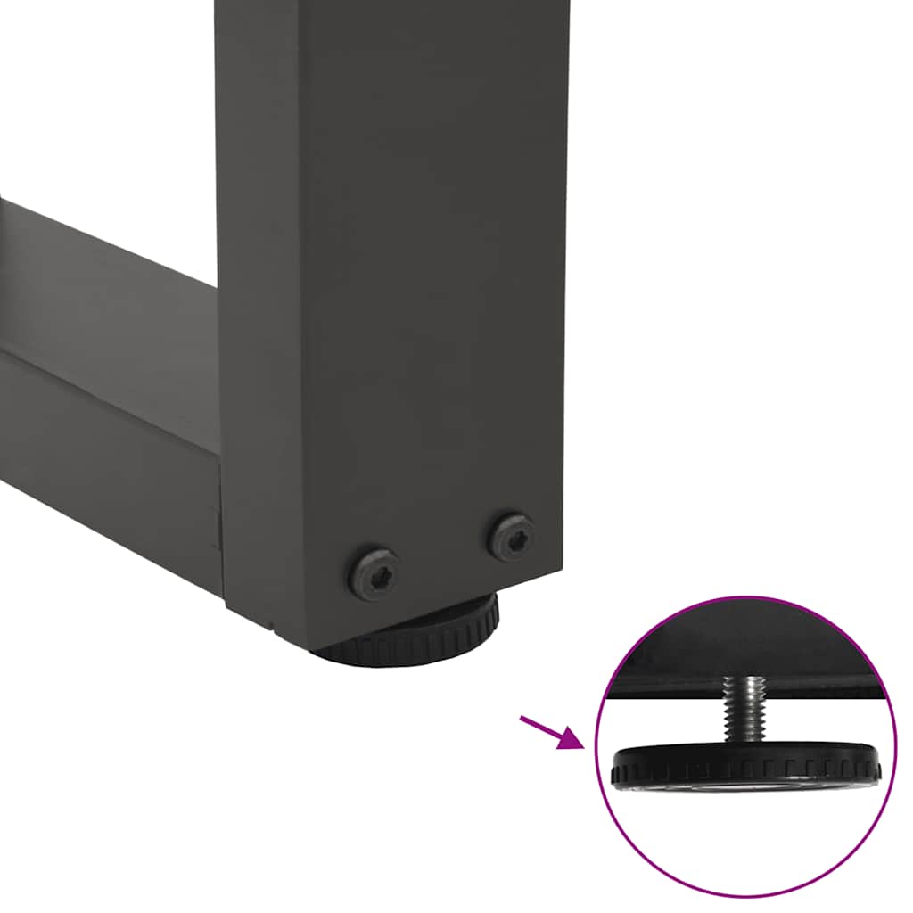 sofabordsben V-formet 2 stk. antracit 70 x (42-43,3) cm stål