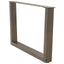 sofabordsben V-formet 2 stk. naturstål 70 x (42-43,3) cm stål