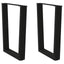 spisebordsben V-formet 2 stk. sort 60 x (72-73,3) cm stål