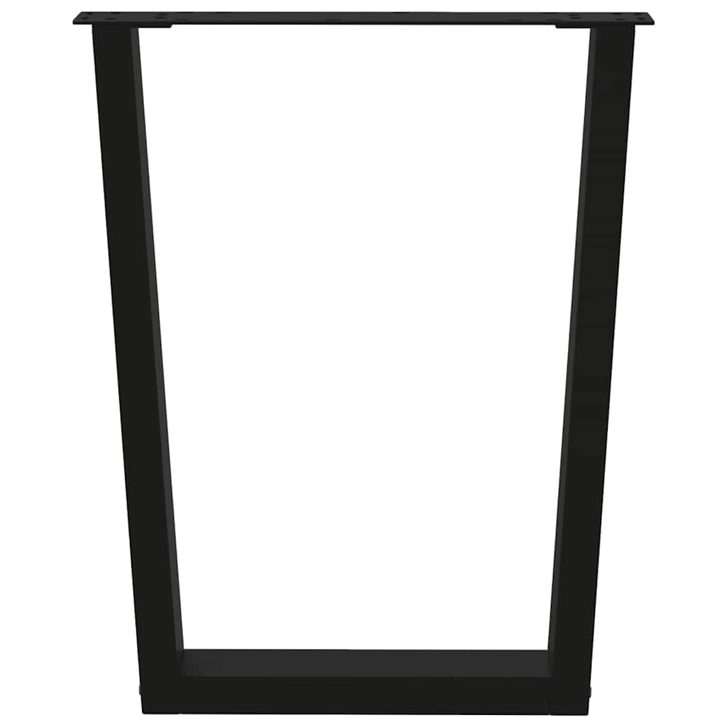 spisebordsben V-formet 2 stk. sort 70 x (72-73,3) cm stål
