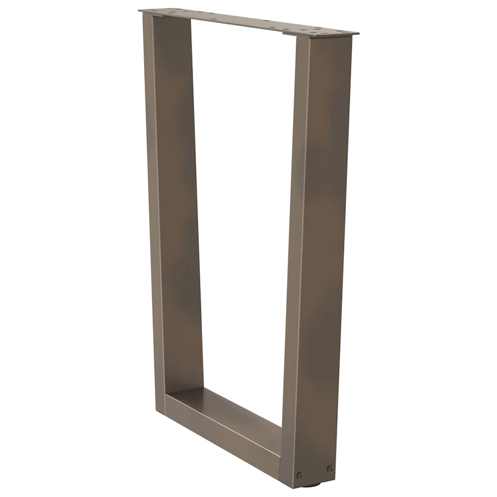 spisebordsben V-formet 2 stk. naturstål 70 x (72-73,3) cm stål