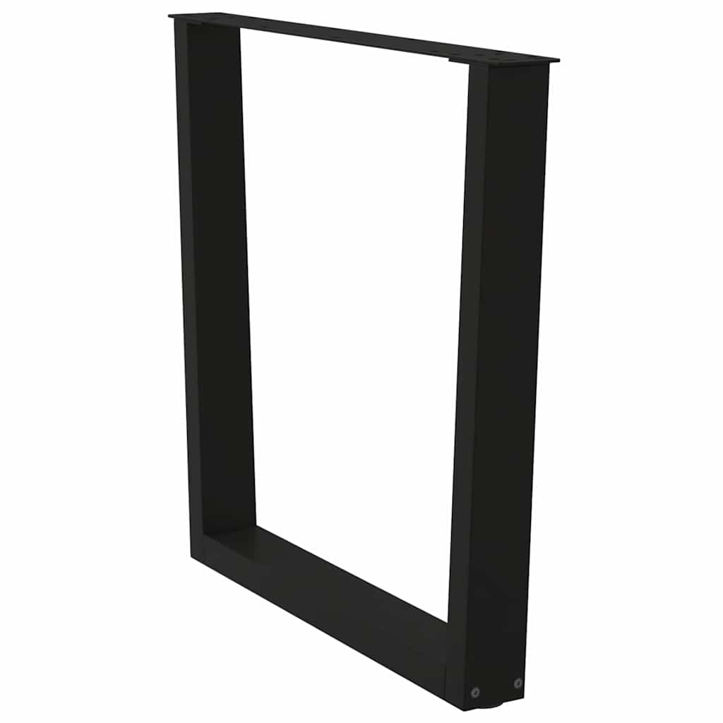 spisebordsben V-formet 2 stk. sort 80 x (72-73,3) cm stål