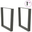 spisebordsben V-formet 2 stk. antracit 80x(72-73,3) cm stål
