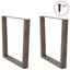 spisebordsben V-formet 2 stk. naturstål 80x(72-73,3) cm stål