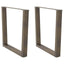 spisebordsben V-formet 2 stk. naturstål 90 x (72-73,3) cm stål