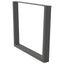spisebordsben V-formet 2 stk. antracit 100x(72-73,3) cm stål