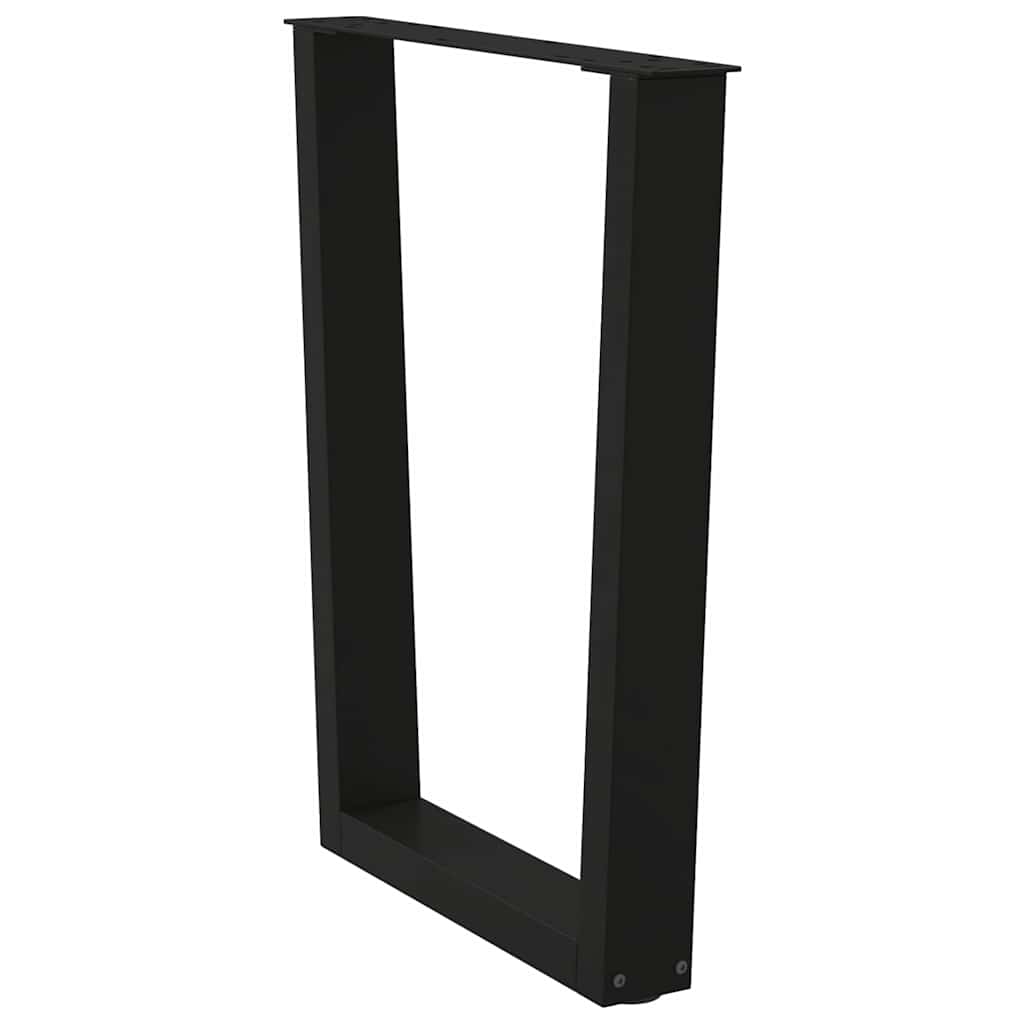 spisebordsben V-formet 3 stk. sort 70 x (72-73,3) cm stål