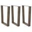 spisebordsben V-formet 3 stk. naturstål 70 x (72-73,3) cm stål