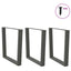 spisebordsben V-formet 3 stk. antracit 80x(72-73,3) cm stål