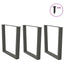 spisebordsben V-formet 3 stk. antracit 90 x (72-73,3) cm stål
