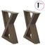 sofabordsben 2 stk. naturstål 30x(30-31,3) cm stål