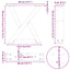 sofabordsben 2 stk. naturstål 40x(30-31,3) cm stål