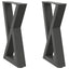sofabordsben 2 stk. antracit 28 x (42-43,3) cm stål