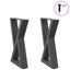 sofabordsben 2 stk. antracit 38 x (42-43,3) cm stål