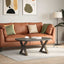 sofabordsben 2 stk. naturstål 50x(42-43,3) cm stål