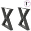 sofabordsben 2 stk. antracit 60 x (42-43,3) cm stål