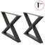 sofabordsben 2 stk. antracit 70 x (42-43,3) cm stål