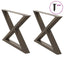 sofabordsben 2 stk. naturstål 70 x (42-43,3) cm stål