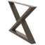 sofabordsben 2 stk. naturstål 70 x (42-43,3) cm stål