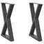 spisebordsben 2 stk. antracit 50x(72-73,3) cm stål