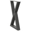 spisebordsben 2 stk. antracit 50x(72-73,3) cm stål