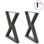 spisebordsben 2 stk. antracit 80 x (72-73,3) cm stål