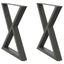 spisebordsben 2 stk. antracit 80 x (72-73,3) cm stål