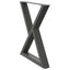 spisebordsben 2 stk. antracit 80 x (72-73,3) cm stål