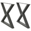 spisebordsben 2 stk. antracit 90 x (72-73,3) cm stål