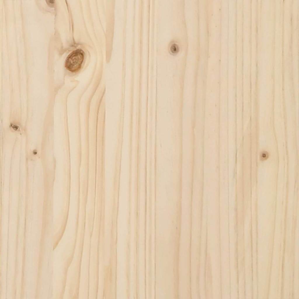 Plantebord med hylde Naturfarvet 75 x 40 x 90 cm Solid fyrretræ