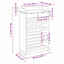 Vinfad Brun 58 x 28 x 90 cm Massiv fyrretræ